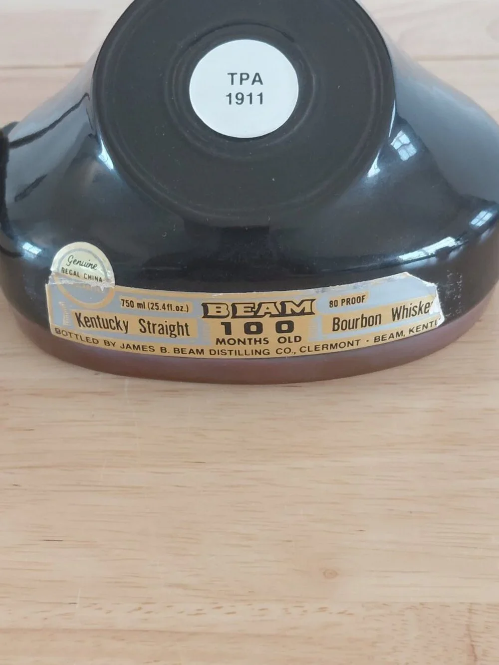 Vintage 1979 Jim Beam fashioned 1928 French Cradle Telephone